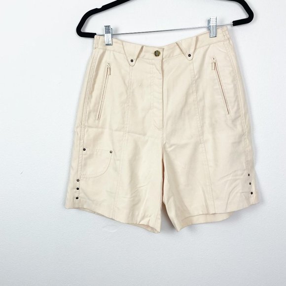 Jamie Sadock Longer Pale Yellow Golf Shorts - Picture 1 of 12